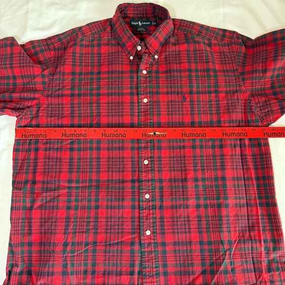 Ralph Lauren Men’s Size XL Red Plaid Button Down Long Sleeve Blake Cotton Preppy - Picture 5 of 7